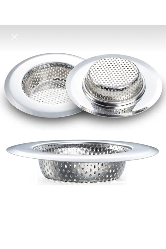 11.5 Cm (2 ADET) Büyük Boy Paslanmaz Çelik Yüksek Kaliteli Lavabo Süzgeci -Evye Süzgeç 11.5CM