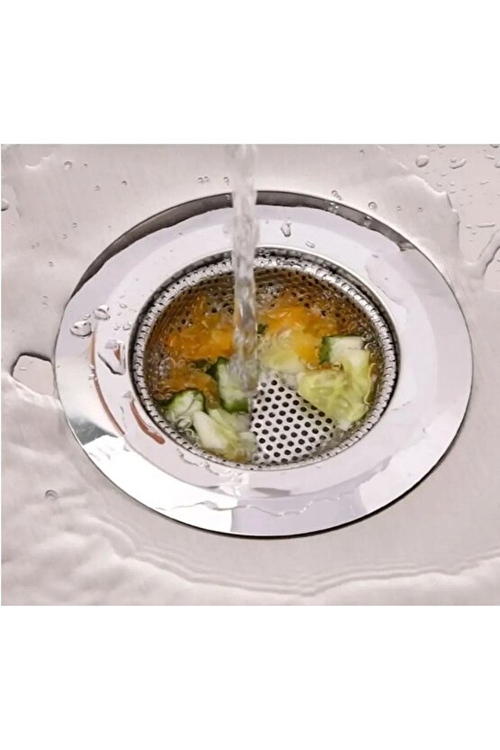 11.5 Cm (2 ADET) Büyük Boy Paslanmaz Çelik Yüksek Kaliteli Lavabo Süzgeci -Evye Süzgeç 11.5CM
