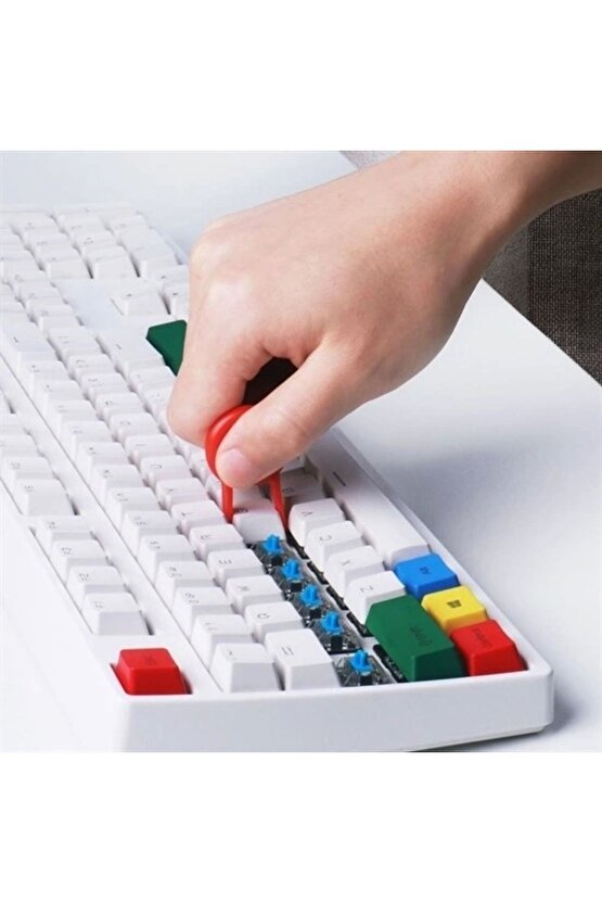 Çok Amaçlı Kırmızı Hassas Fırça Başlıklı Bilgisayar Laptop Temizleme Fırçası (5047)