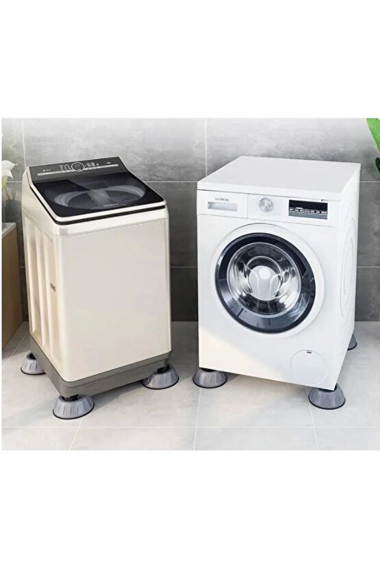 Pratik Çamaşır Makinesi Titreşim Engelleyici Stoper Gri 4 Lü Set ( Lisinya )