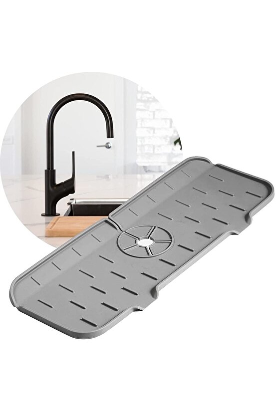 Su Tutucu Musluk Matı Mutfak Banyo Için Koruyucu Musluk Lavabo Matı Bulaşık Süngeri Matı