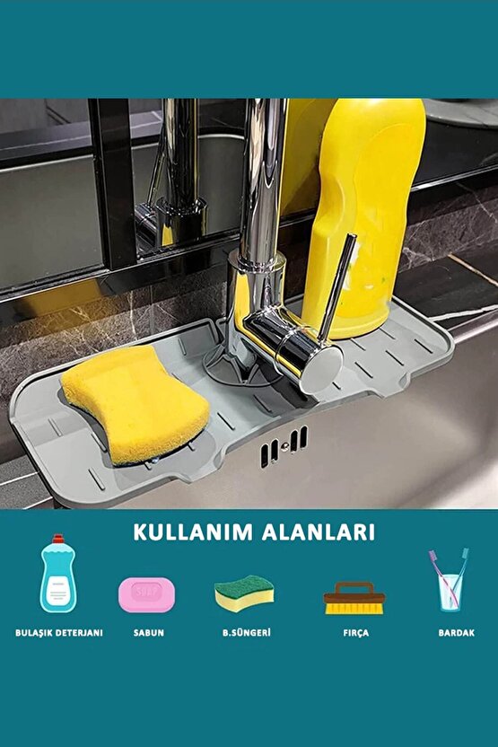 Silikon Musluk Matı Mutfak Banyo