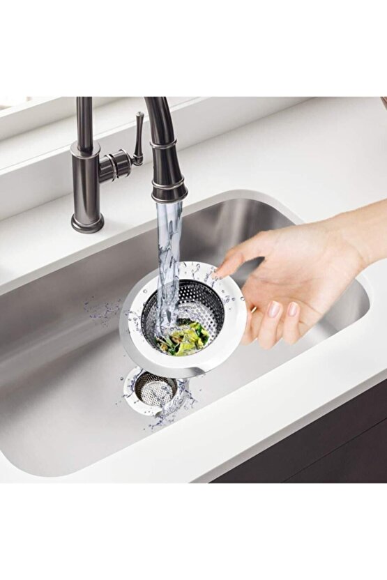 11.5 Cm Büyük Boy Paslanmaz Çelik Lavabo Süzgeci - Evye Süzgeci
