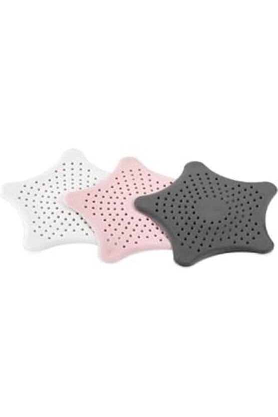 Fikirshop Vantuzlu Silikon Kaymaz Yıldız Lavabo Ve Küvet Süzgeci Yıldız Süzgeç Sea114krşk