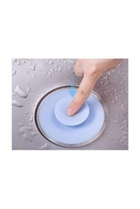 Ufo Lavabo Evye Tıkacı, Tıpa Süzgeç Bas Aç, Bas Kapa Pratik - Pembe