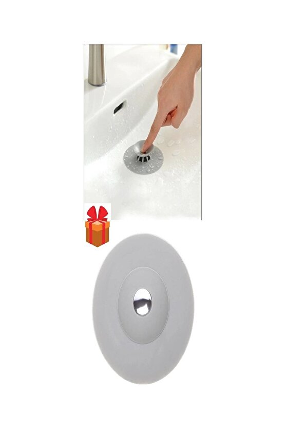 1 ADET Lavabo Tıpası Ve Süzgeç Silikon - Lavabo Süzgeci,tıkanma Önleyici
