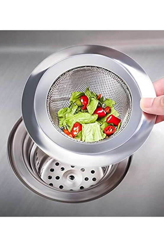 Paslanmaz Çelik Mutfak Lavabo Süzgeci Evye 7 Cm