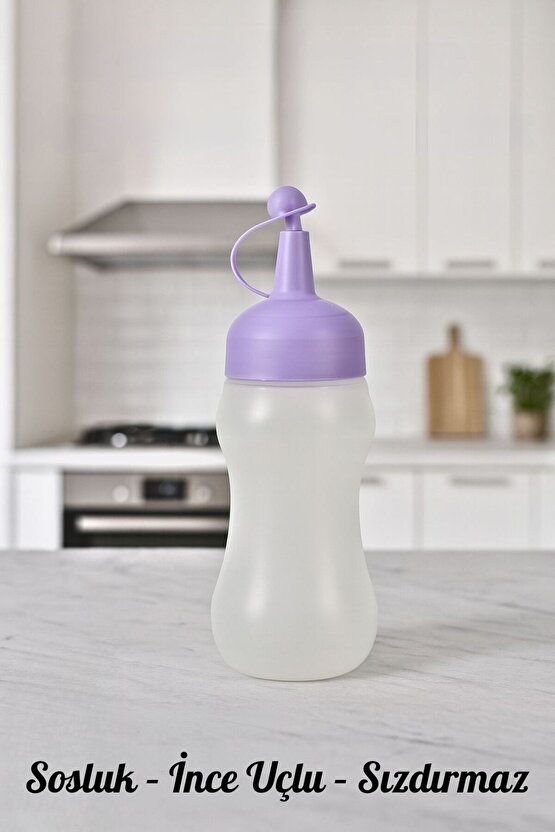 MOR Kapaklı 450 ml Sıkmalı Sosluk Yağdanlık Şişe (Ketçap - Mayonez - Sirke - Soslar İçin)