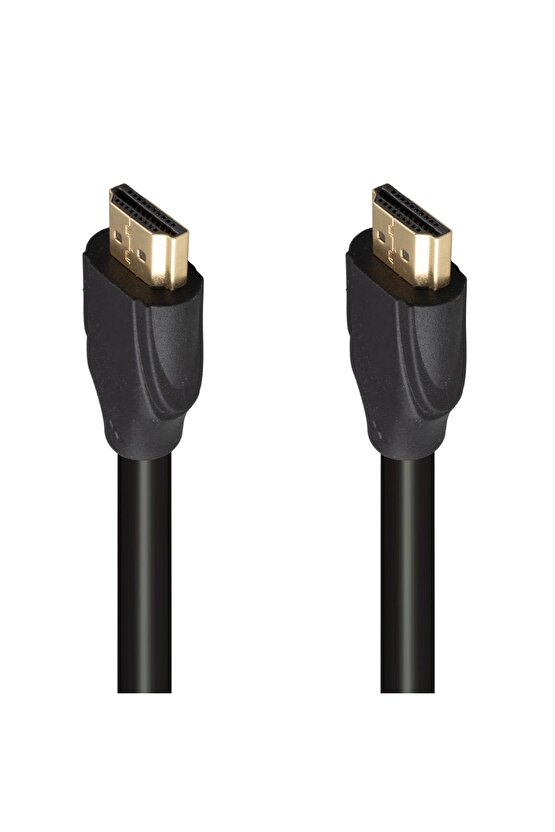 PLASTİK DÜZ SİYAH 1.5 METRE POŞETLİ GOLD UÇLU HDMI KABLO (5005)