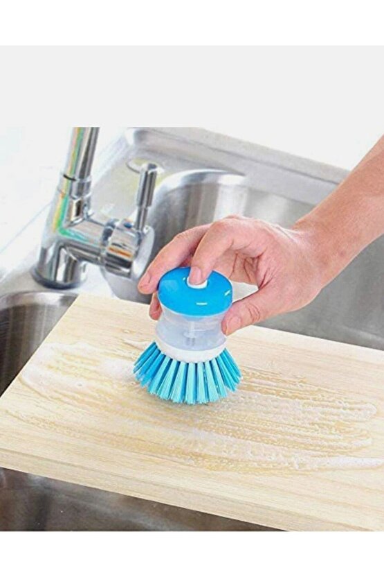 2 Adet Deterjan Hazneli Mutfak Lavabo Bulaşık Fırçası 2li Set