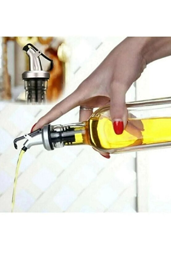 4lü Kapaklı Damlatmaz Yağ Tıpası Yağdanlık Şişe Ucu Yağlık Sirkelik Sosluk Damlatmaz