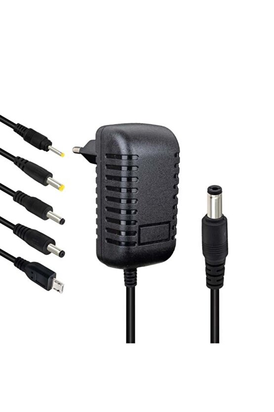 S-Link SLX-52A 5-9-12 Volt - 2 Amper Çok Uçlu Telefon Tablet PC Akü Akıllı Şarj Adaptörü