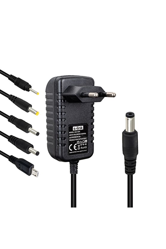 S-LINK SLX-52A 5 VOLT - 2 AMPER TABLET PC ADAPTÖRÜ ÇOK UÇLU