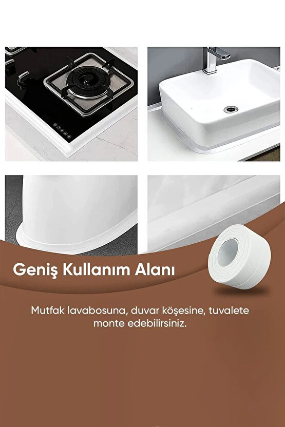 Su Sızdırmaz Geçirmez Bant Lavabo Küvet Kenar Bandı Küvet Duş 3,2 M X 38