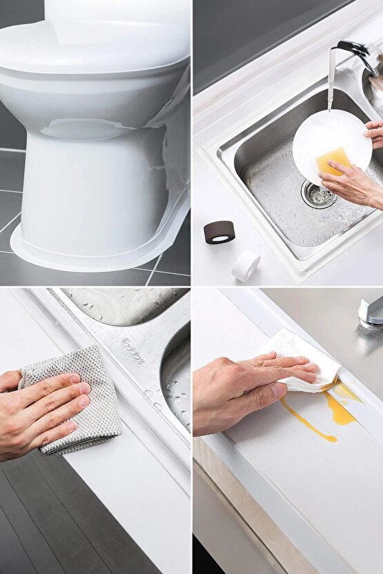 Su Sızdırmaz Geçirmez Bant Lavabo Küvet Kenar Bandı Küvet Duş 3,2 M X 38