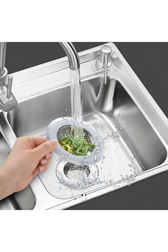 Çelik Lavabo Süzgeci, Lavabo Gider Süzgeci 7cm