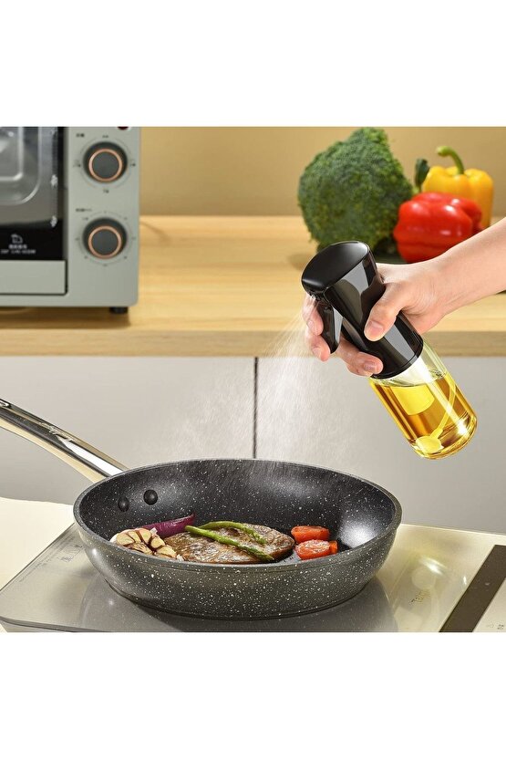 Cam Sprey Airfryer Yağdanlık | Zeytinyağı Sirke Yağ Püskürtücü | Fritöz Yağ Püskürtücü 300ML