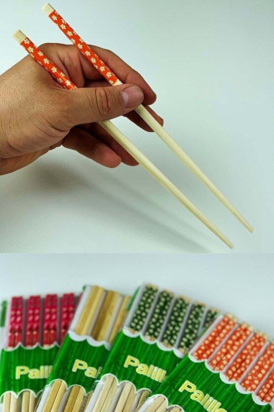Bambu Chopstick 10 Çift Ahşap Desenli Çin Çubuğu Yıkanabilir Ve Kullanılabilir