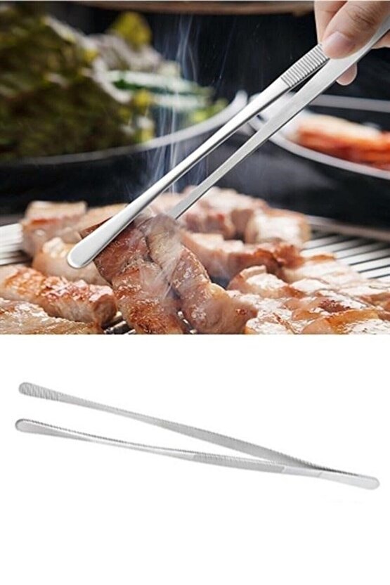 Chef 30 Cm Yiyecek Servis Maşası Air Fryer Cımbızı Et Kızartma Barbekü Al - Seo Uyumlu!