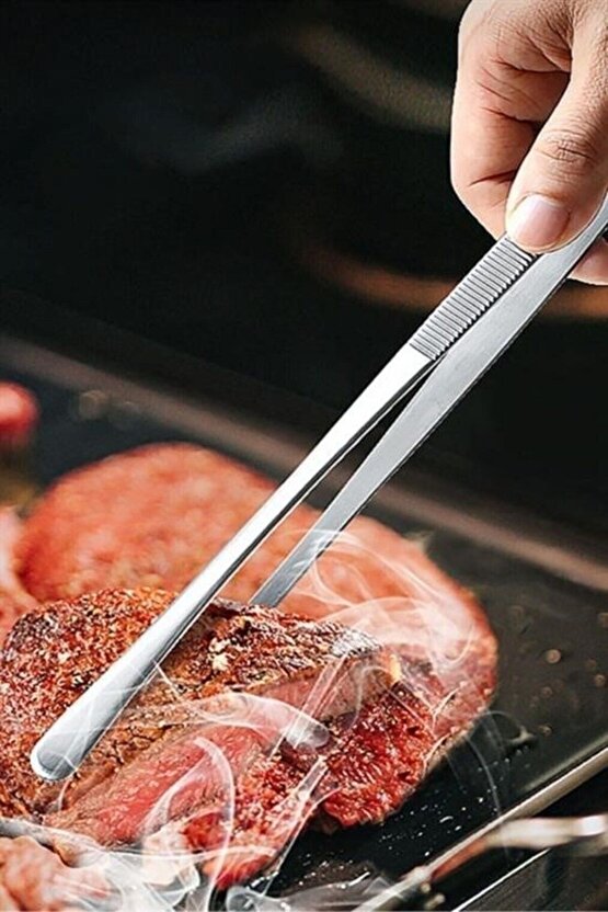 Chef 30 Cm Yiyecek Servis Maşası Air Fryer Cımbızı Et Kızartma Barbekü Al - Seo Uyumlu!