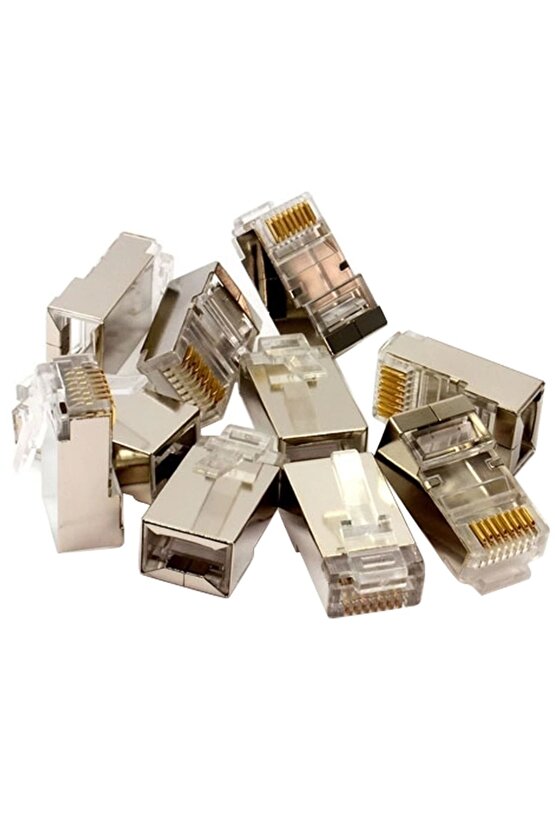Metal Rj45 6 Metal Uç 8p8c Shield 100 Lü Paket Fiyat (4767)