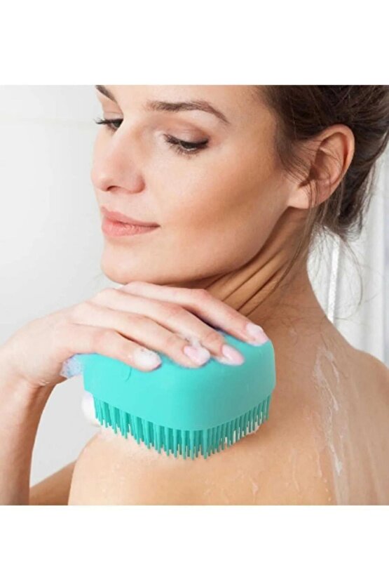 Şampuan Hazneli Silikon Peeling Duş Fırçası