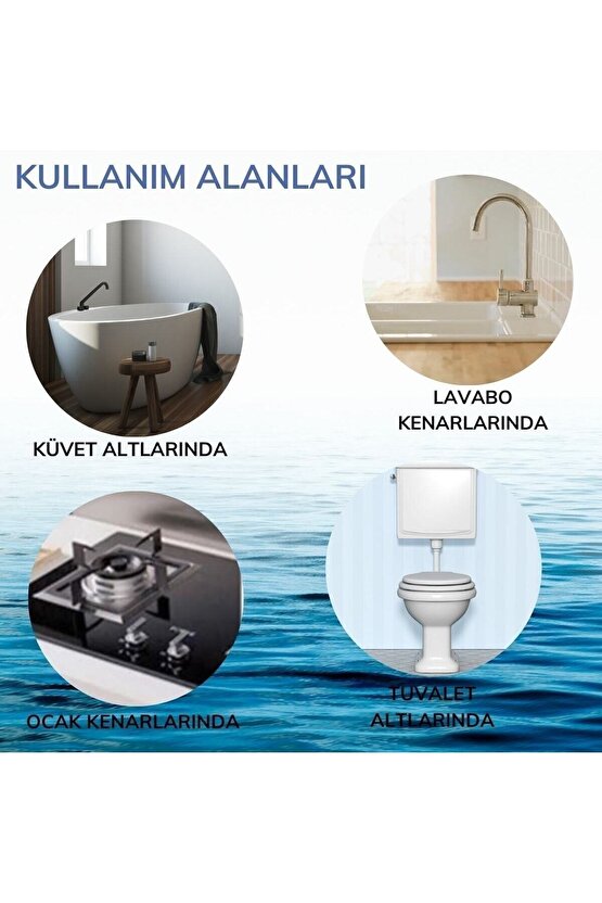 Su Sızdırmaz Banyo Mutfak Lavabo Küvet Izolasyon Şerit Bant (K0)