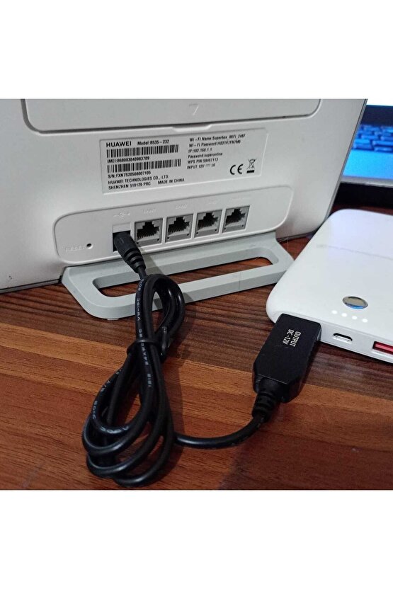 zerdğ Powerbank Usb Bağlantı Kablosu 5v Giriş 12v Çıkış Yeni Model 998259