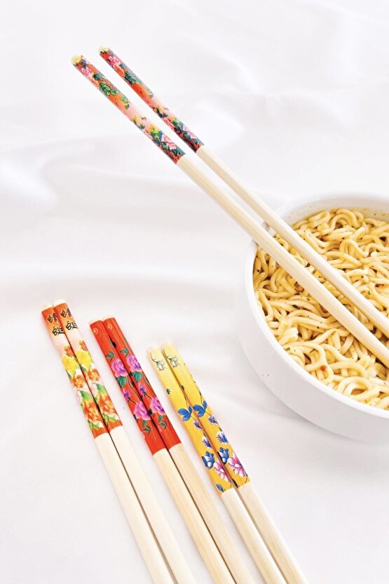 Bambu Chopstick Çubuk Yemek Çubuğu Yıkanabilir Tekrar Kullanılabilir (10 Çift- - SBS6110-2692