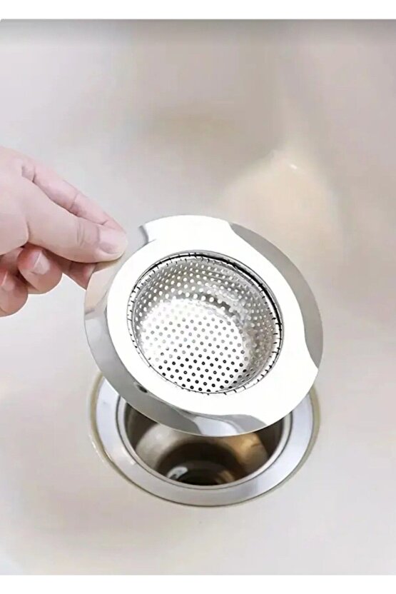 9 Cm Paslanmaz Çelik Mutfak Lavabo Süzgeci Tıkanmayı Önleyici Drenej Tıpası