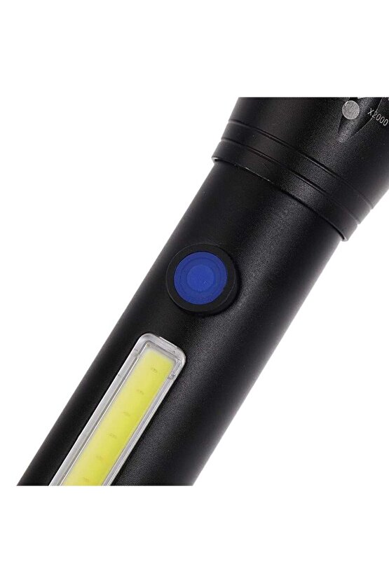Metal Flashlight Power Ledli Şarjlı El Feneri Pm-14621