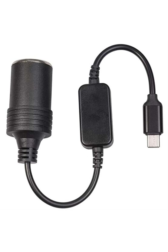 PM-24759 Type-C 5 Volt To 12 Volt Çakmak Fiş Çevirici
