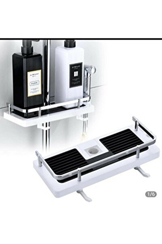 Banyo Duş Organizer Sabunluk Metalik Korumalı