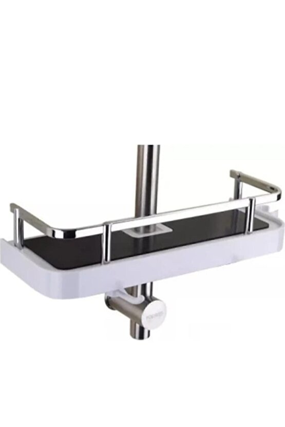 Banyo Rafı Şampuanlık Krom Kaplama Metal Korumalı Banyo Organizeri Duş Organizeri