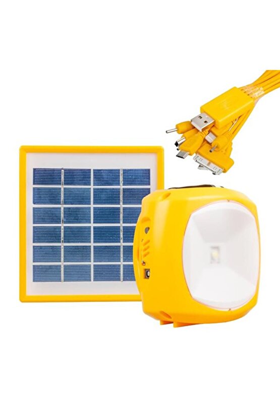 Şarjlı Solar Aydınlatma Seti Tek Panelli