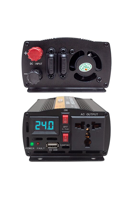 TEK DİJİTAL EKRAN 24 VOLT - 300 WATT MODIFIED SINUS WAVE INVERTER (4209)