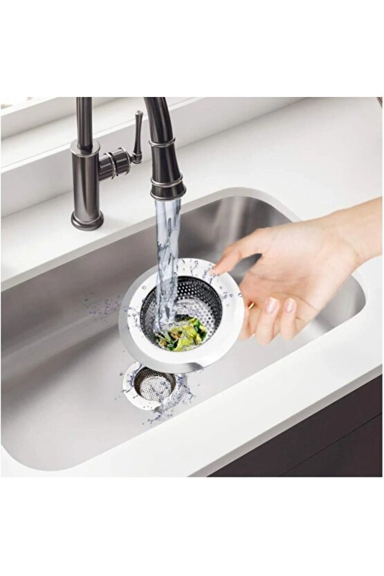 11.5 Büyük Boy Paslanmaz Çelik Lavabo Süzgeci Evye Süzgeci 11.5 Cm