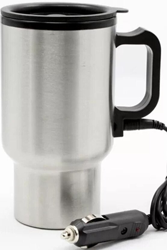Premium Araç İçi Su Isıtıcı Çelik Oto Kettle - Lüks Serisi Termos Kupa Bardak 12v 500ml
