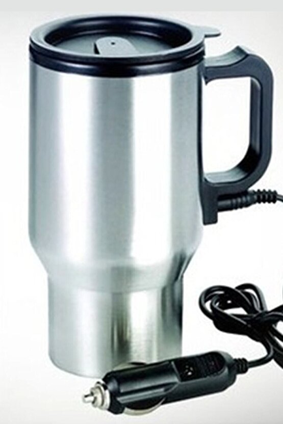 Premium Araç İçi Su Isıtıcı Çelik Oto Kettle - Lüks Serisi Termos Kupa Bardak 12v 500ml