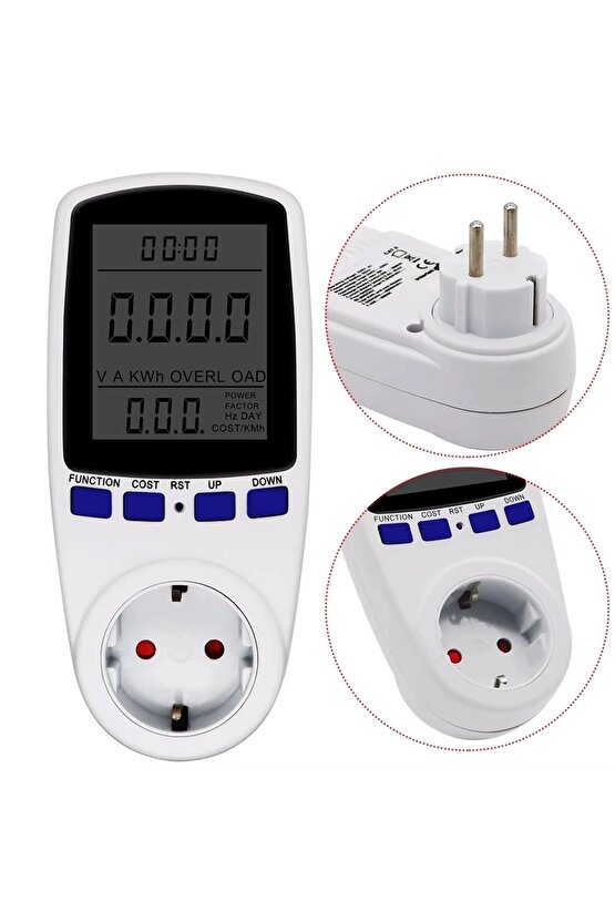 Wattmetre Elektrik Ölçüm Cihazı (230V-3680W-MAX-16A) (4887)