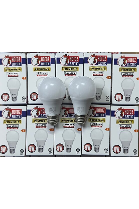 Horoz Aydınlatma 9 Watt Beyaz Led Ampül 10 Ad Fiyatıdır %80 Tasarruflu