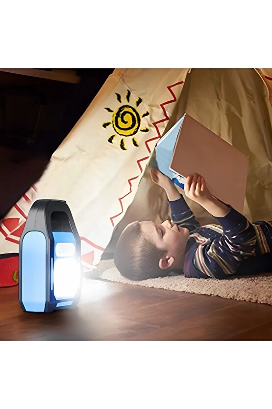 Solar Işıldak Fener Güneş Enerjili Ve Usb Şarj Lamba Kamp Güç Kaynağı