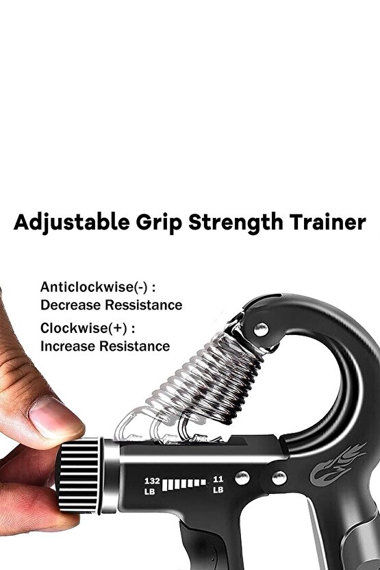 Sayaçlı El Yayı 60 - 5 Kg Ayarlanabilir 1 Adet Bilek Kas Güçlendirici Alet BSN8-H67