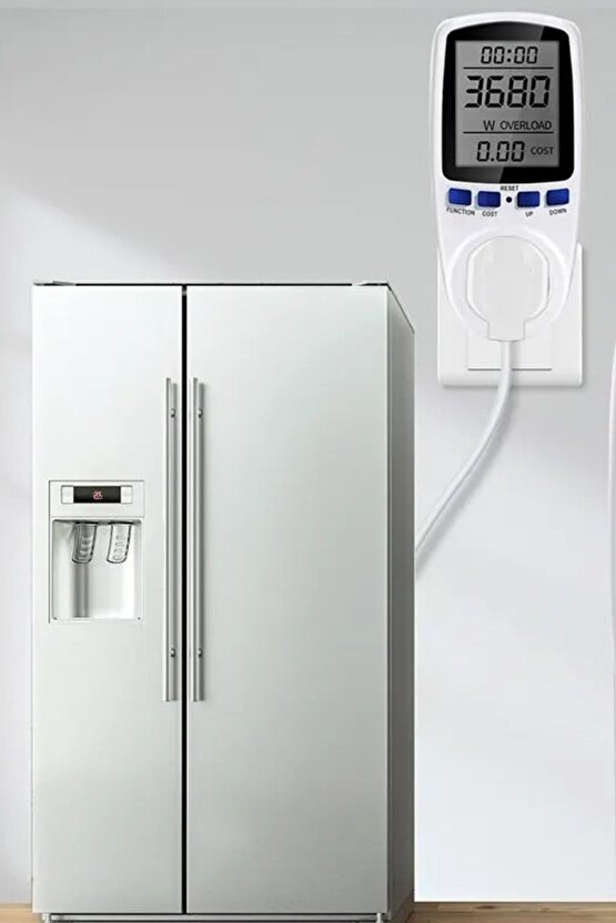 Wattmetre Dijital Ekranlı Elektrik Ölçüm Cihazı Enerji Tüketimi Maliyet Hesaplama