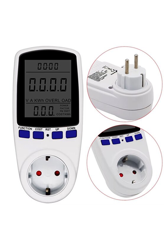 Wattmetre Elektrik Ölçüm Cihazı 230 V 3680 W 16 A