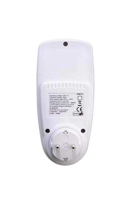 Powermaster Pm-001 Digital Wattmetre Elektrik Ölçüm Cihazi (230V-3680W-MAX-16A)