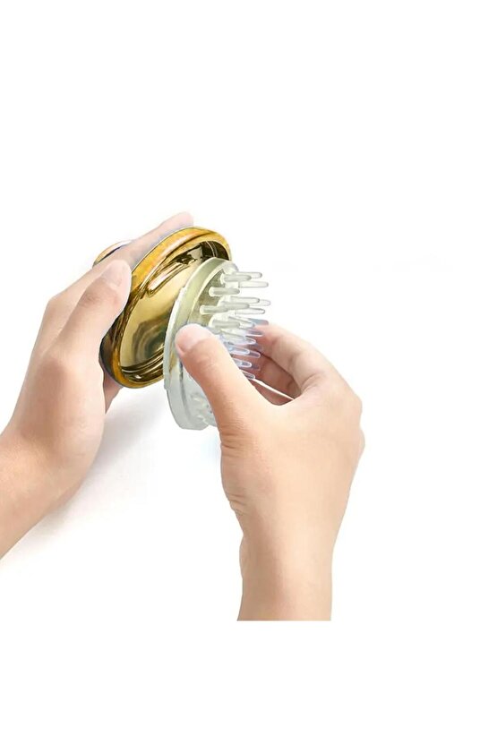 Sn-26206 Yumuşak Silikon Gold Saç Fırçası 100ml Şampuan Hazneli