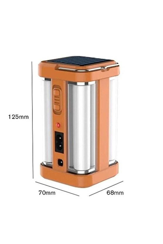 WİNTA- 80 Ledli Süper Güçlü Güneş Enerjisi İle Şarj Olabilen Solar Lamba Asılabilir Işıldak Hg-1664