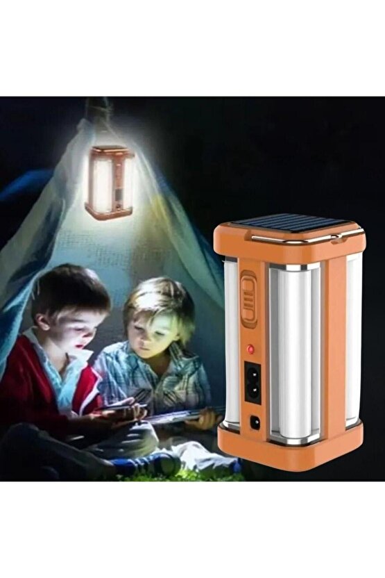 80 Ledli Süper Güçlü Güneş Enerjisi İle Şarj Olabilen Solar Lamba Asılabilir Işıldak HG-1664 (K0)
