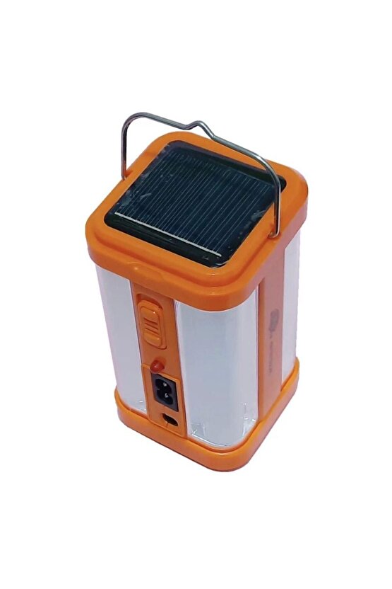 80 Ledli Süper Güçlü Güneş Enerjisi İle Şarj Olabilen Solar Lamba Asılabilir Işıldak HG-1664 (K0)